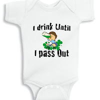 I drink until I pass out St patricks day baby onesie
